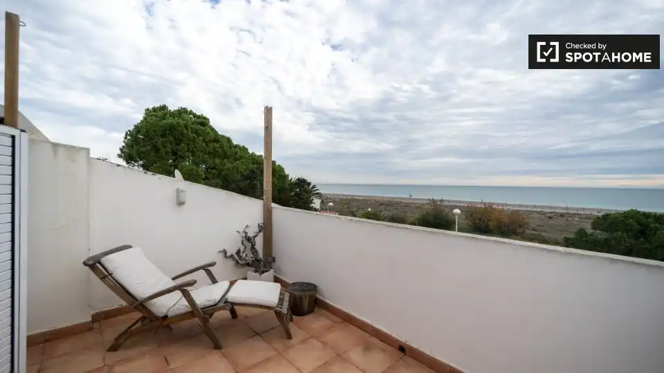 Terrasse von Wohnung zur Miete in Sagunto / Sagunt mit Klimaanlage, Heizung und Möbliert