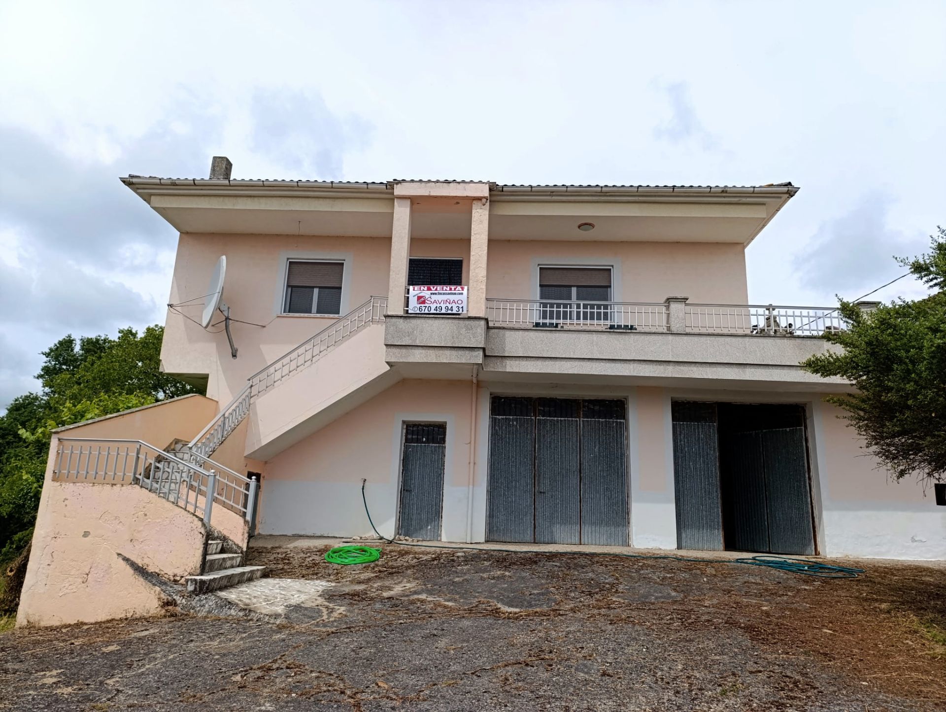 Exterior view of House or chalet for sale in O Saviñao   with Heating, Private garden and Parquet flooring