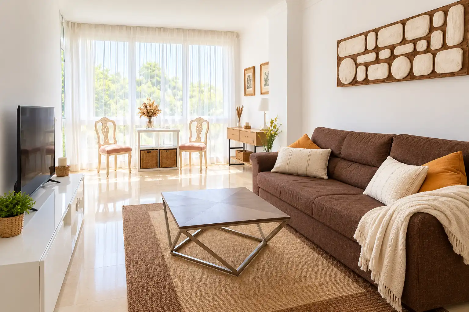 Wohnzimmer von Wohnung zur Miete in Fuengirola mit Klimaanlage, Terrasse und Abstellraum