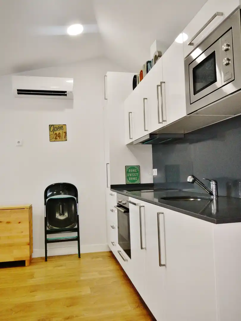 Kitchen of Attic for rent in Madrid  with Air Conditioner, Heating and Furnished