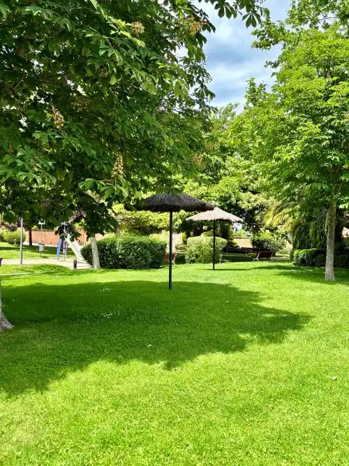 Garden of Flat for sale in Madrid  with Air Conditioner, Heating and Parquet flooring