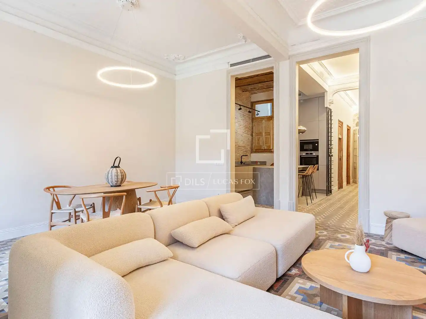 Living room of Flat for sale in Barcelona  with Air Conditioner, Private garden and Terrace