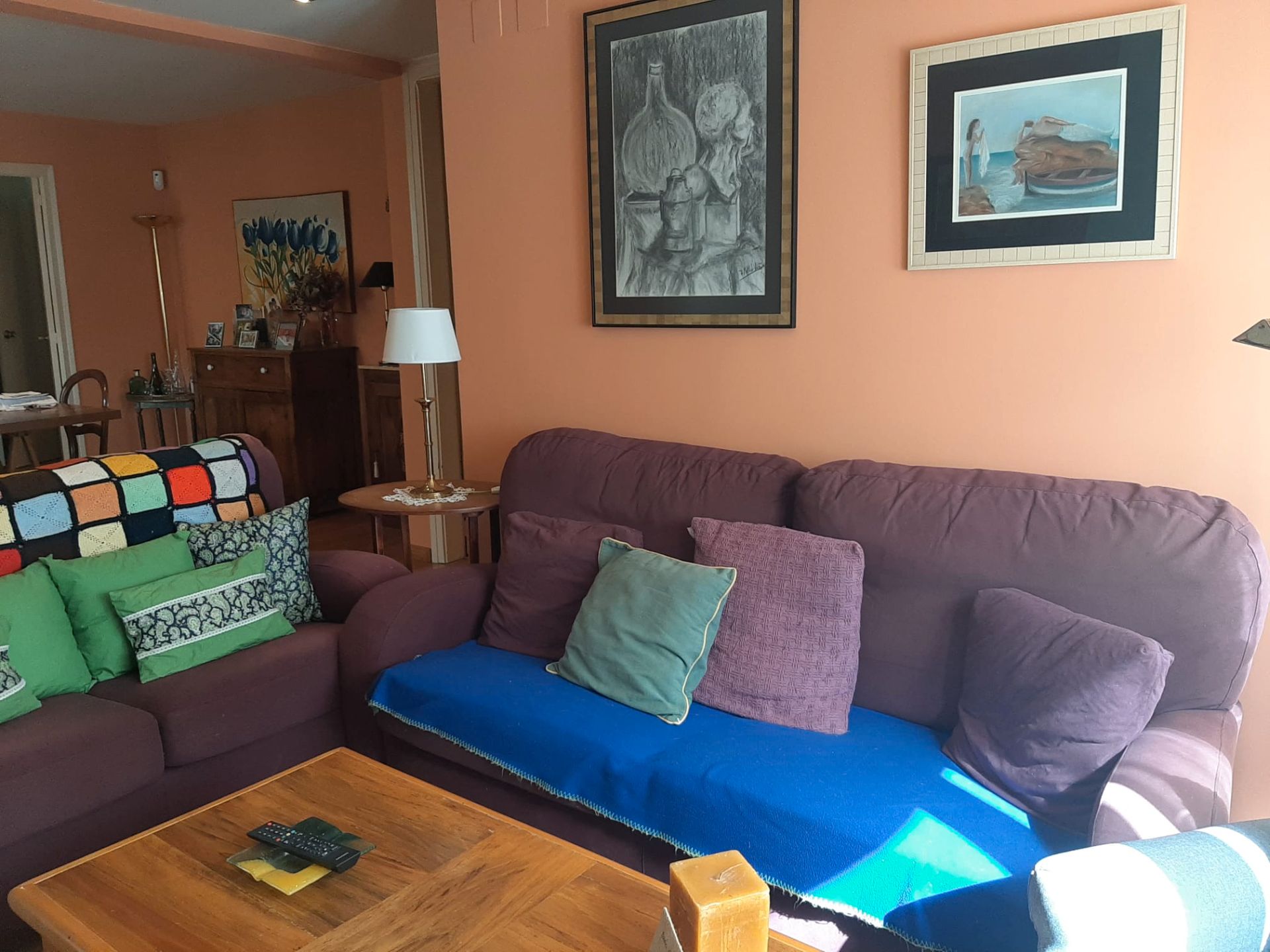 Living room of Single-family semi-detached for sale in Miralcamp  with Heating, Parquet flooring and Storage room