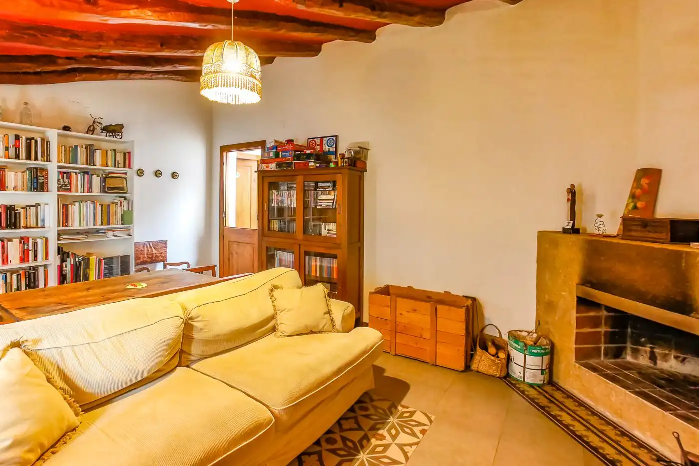 Sala d'estar de Finca rústica en venda en Sarral amb Calefacció, Jardí privat i Terrassa