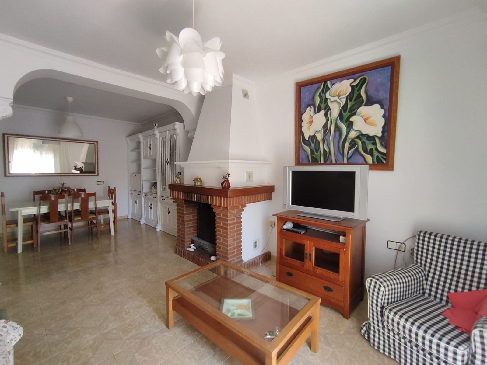 Sala d'estar de Casa adosada en venda en Málaga Capital amb Terrassa, Moblat i Balcó