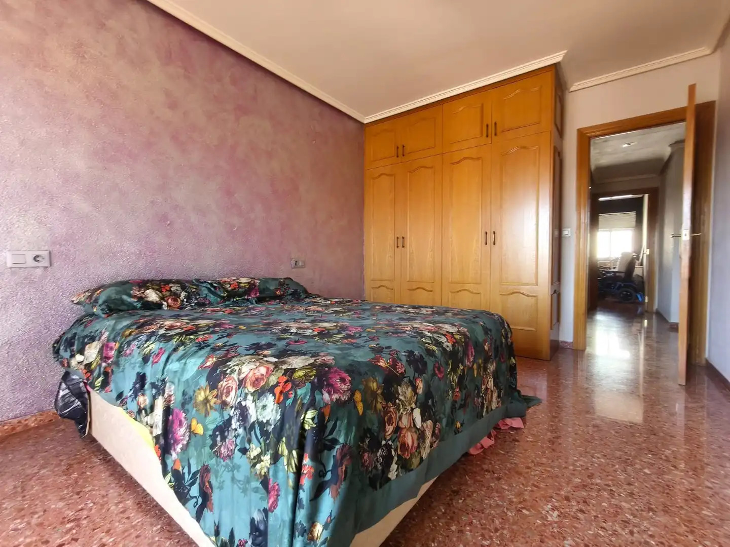 Schlafzimmer von Wohnung zur Miete in  Valencia Capital mit Möbliert und Balkon