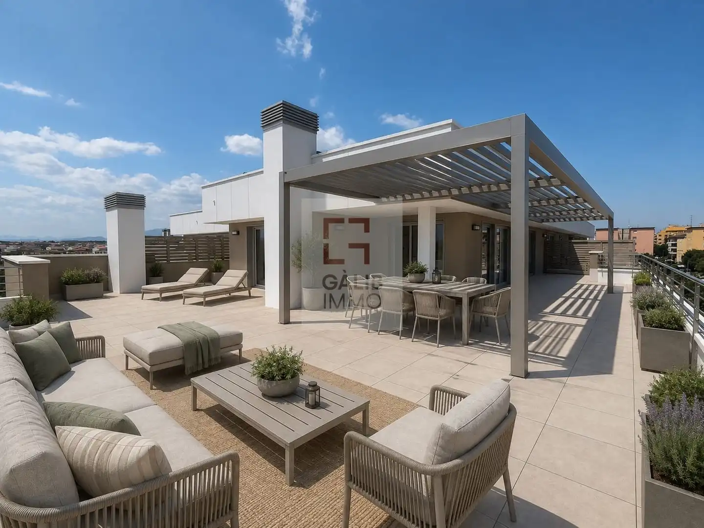Terrasse von Dachboden zum Verkauf in Figueres mit Klimaanlage, Terrasse und Abstellraum