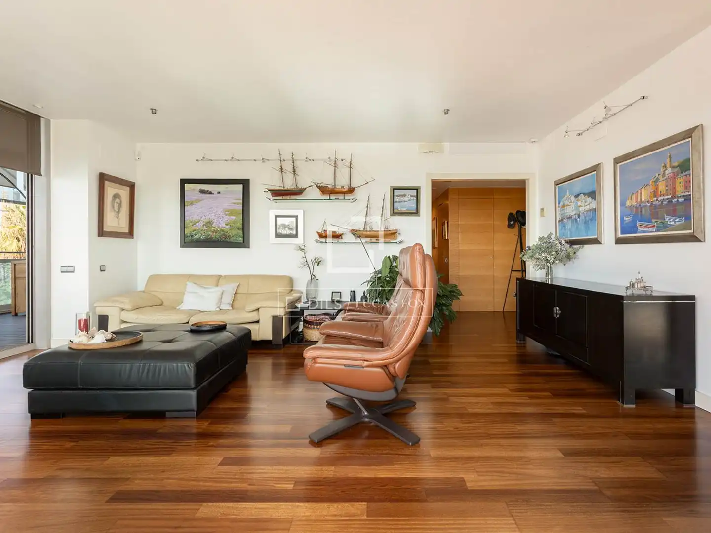 Sala de estar de Piso en venta en Barcelona con Aire acondicionado, Calefacción y Jardín privado