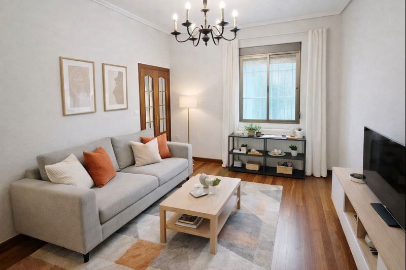 Sala d'estar de Pis en venda en Bilbao  amb Calefacció