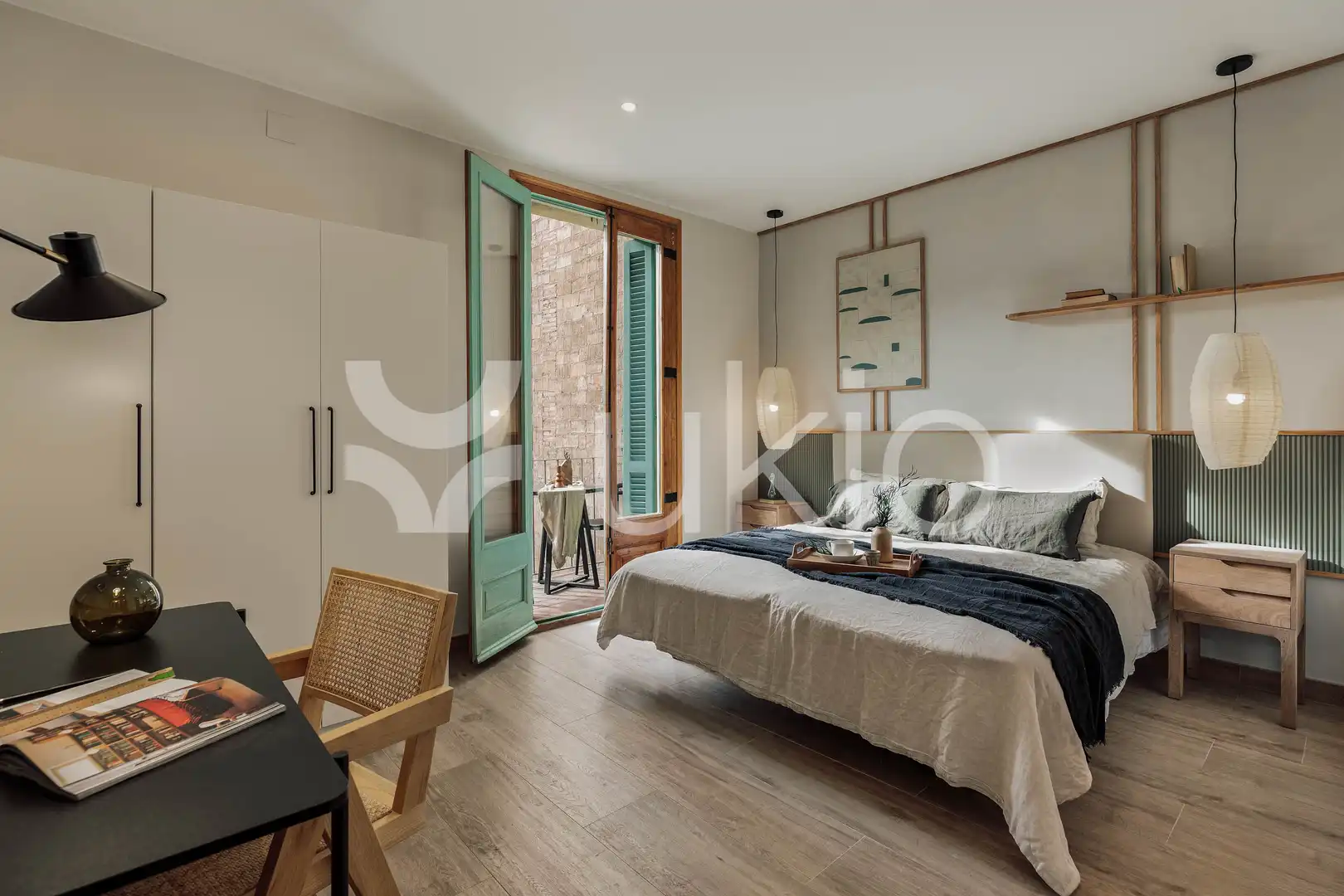 Habitación de Apartamento de alquiler en Barcelona con Aire acondicionado, Calefacción y Amueblado