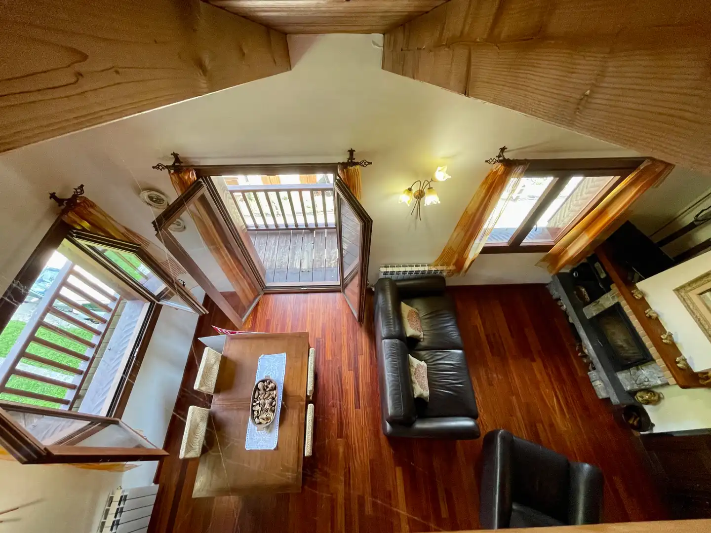 Living room of Duplexes for sale in Setcases  with Heating, Parquet flooring and Furnished