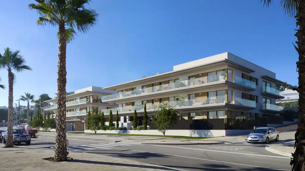 Vista exterior de Apartament en venda en Sitges amb Aire condicionat, Calefacció i Jardí privat