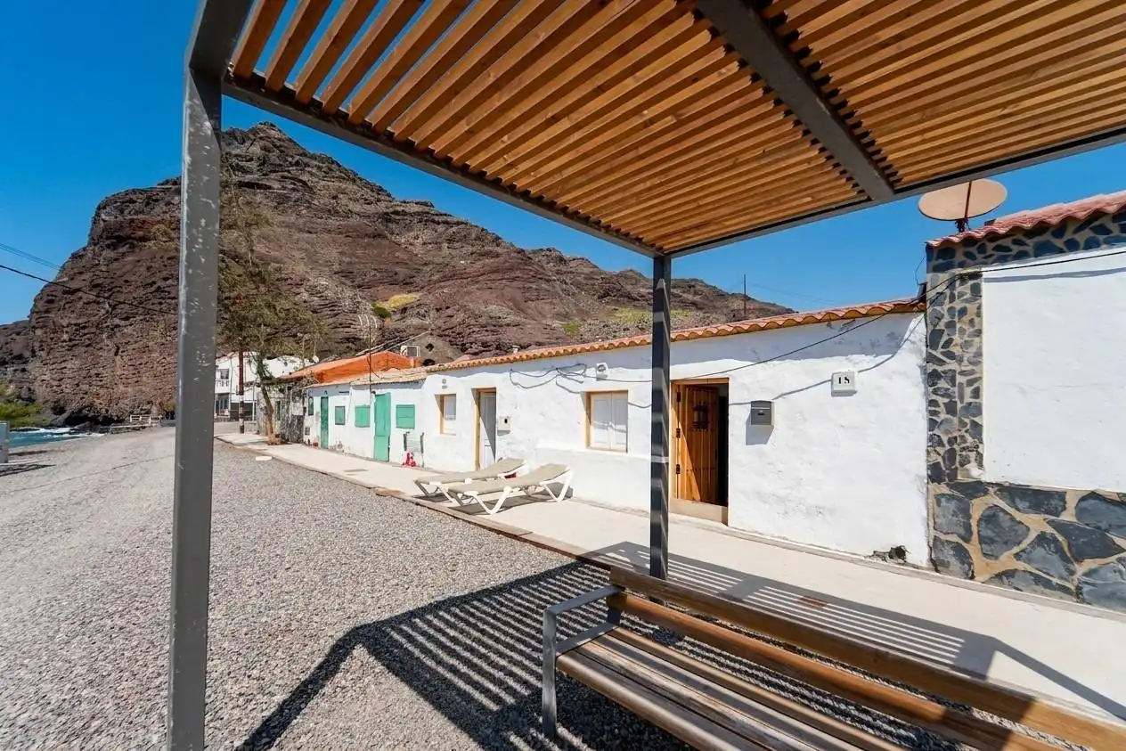 Vista exterior de Casa adosada en venda en La Aldea de San Nicolás 