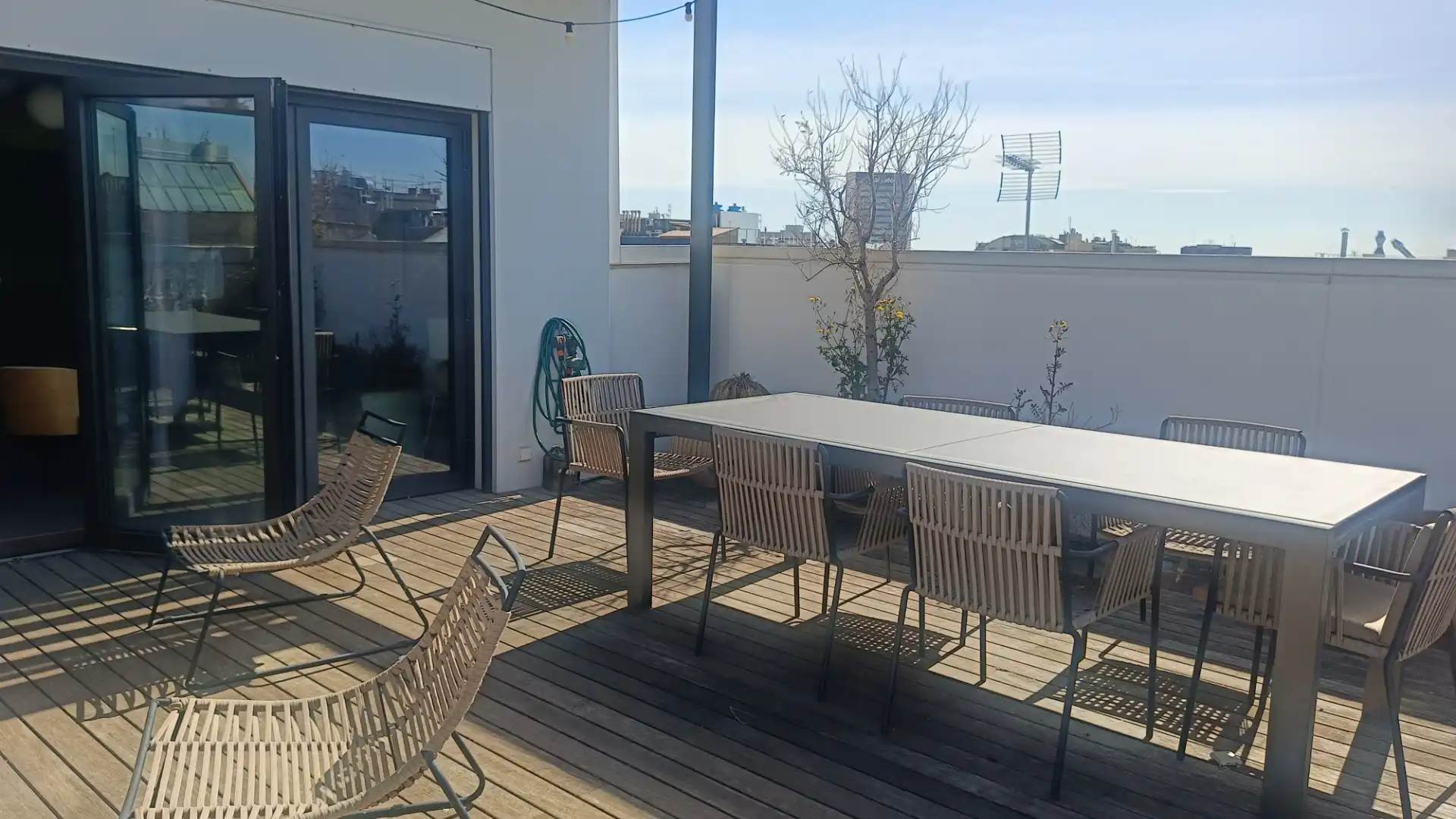 Terrace of Attic for rent in  Barcelona Capital  with Air Conditioner, Heating and Parquet flooring