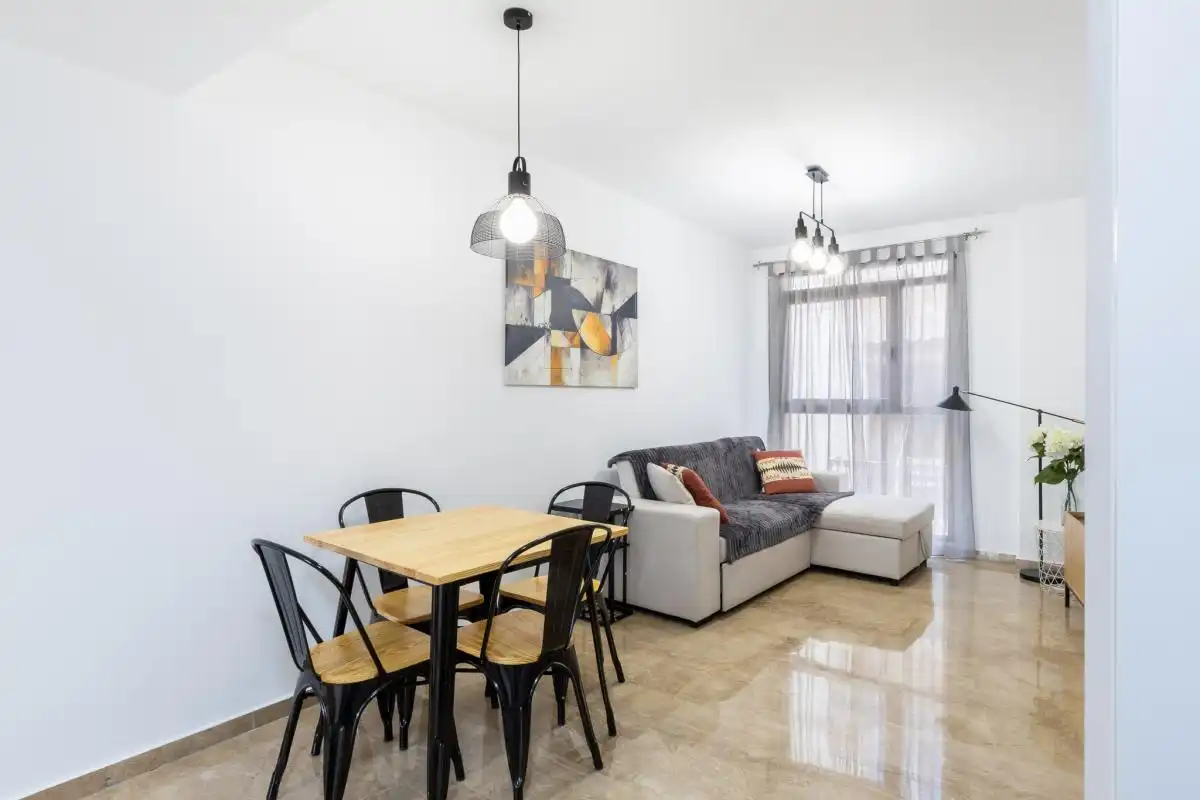 Sala de estar de Ático de alquiler en Valencia con Aire acondicionado, Calefacción y Amueblado