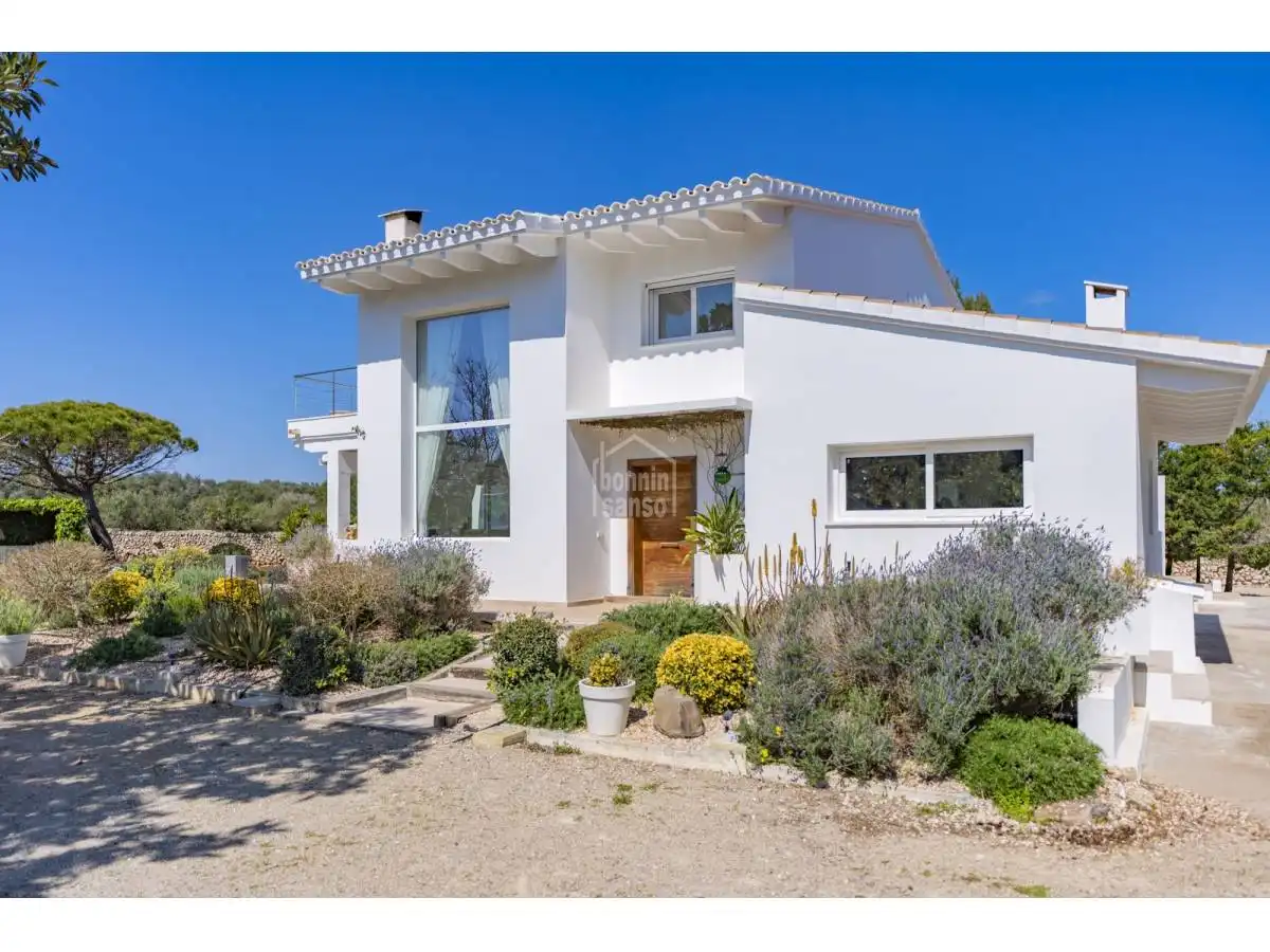 Vista exterior de Finca rústica en venta en Sant Lluís con Jardín privado, Terraza y Piscina