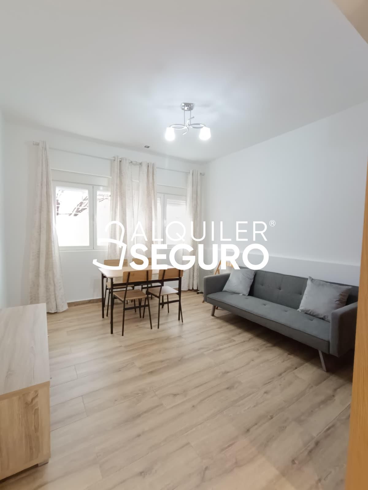 Sala d'estar de Pis de lloguer en  Madrid Capital amb Calefacció i Moblat