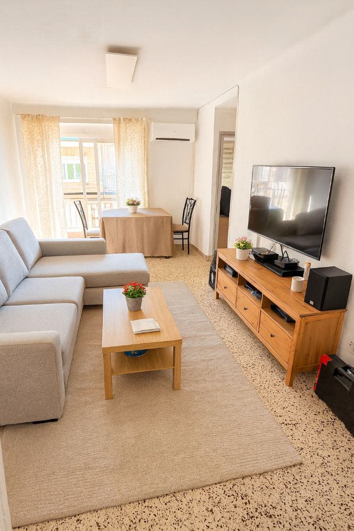 Living room of Flat for sale in Málaga Capital  with Air Conditioner and Terrace