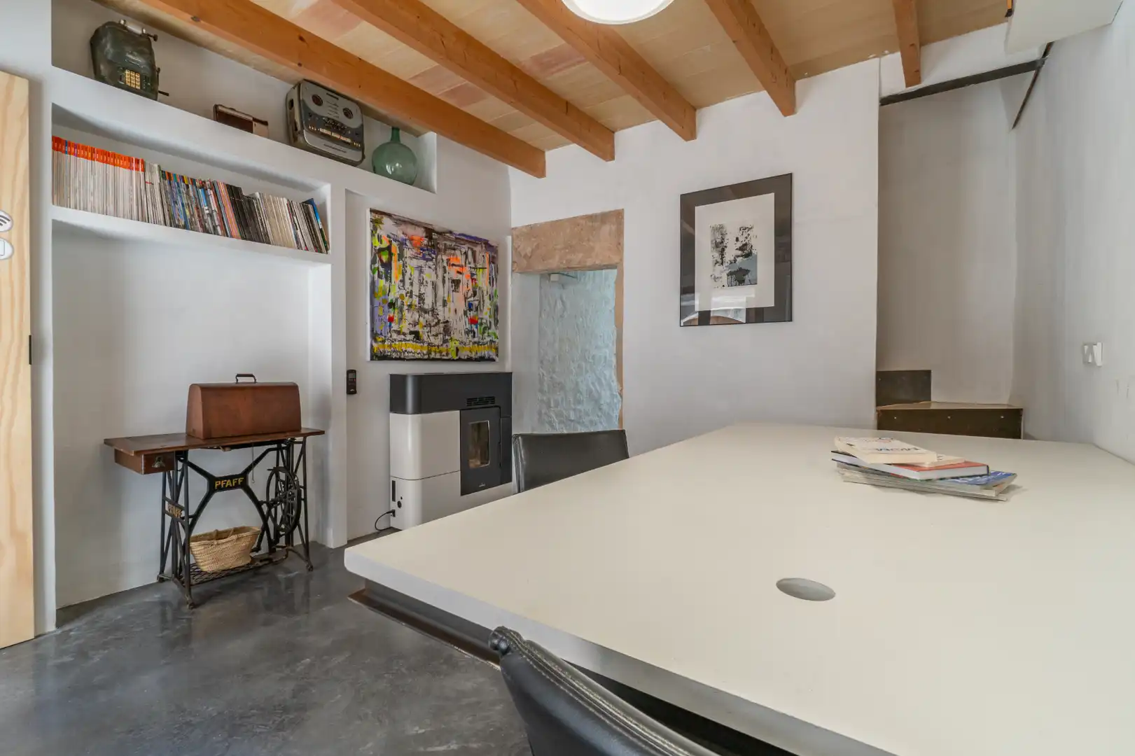 Esszimmer von Einfamilien-Reihenhaus zur Miete in Artà mit Klimaanlage, Heizung und Terrasse