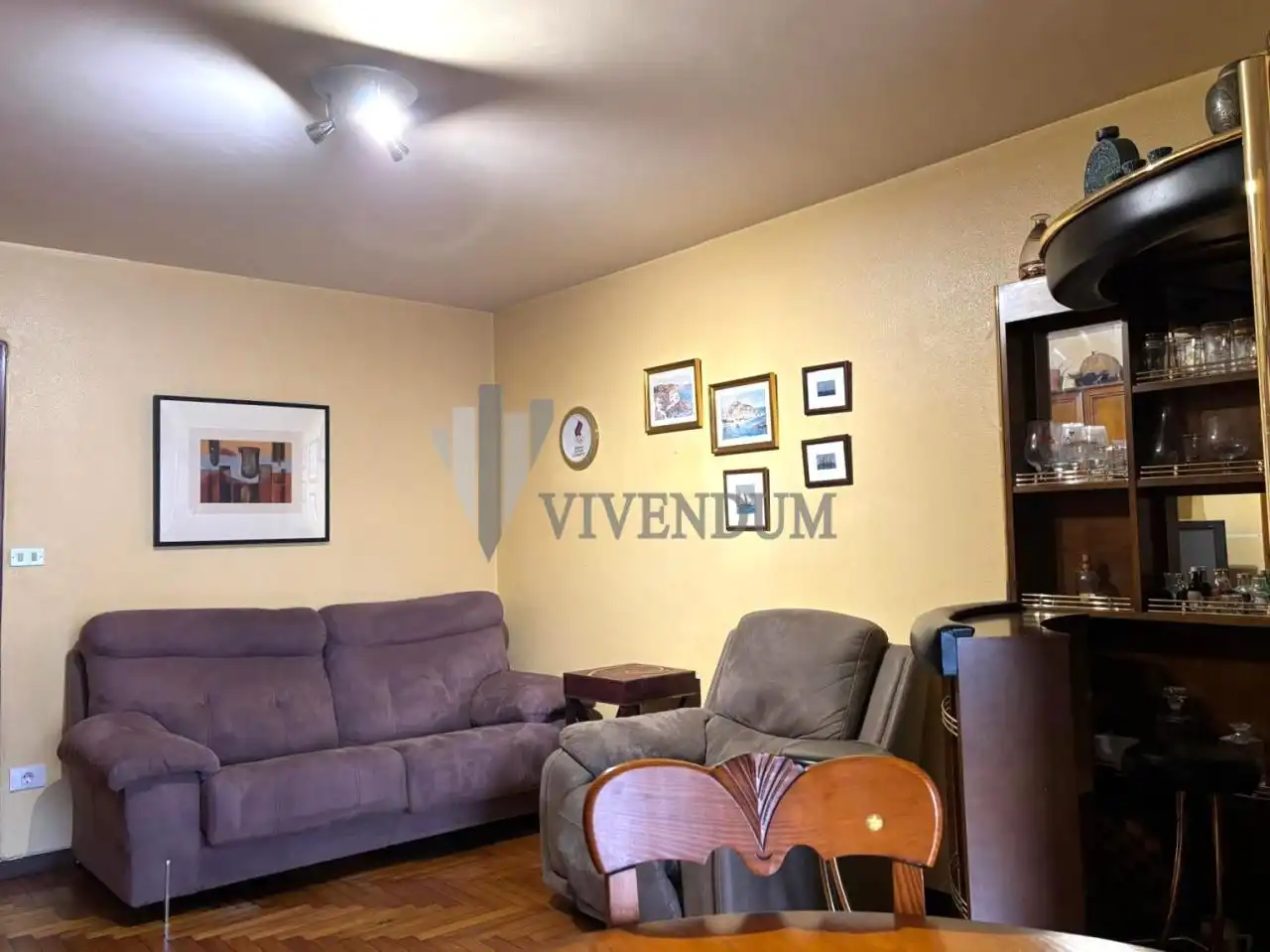 Sala de estar de Piso en venta en Vigo  con Calefacción, Parquet y Terraza