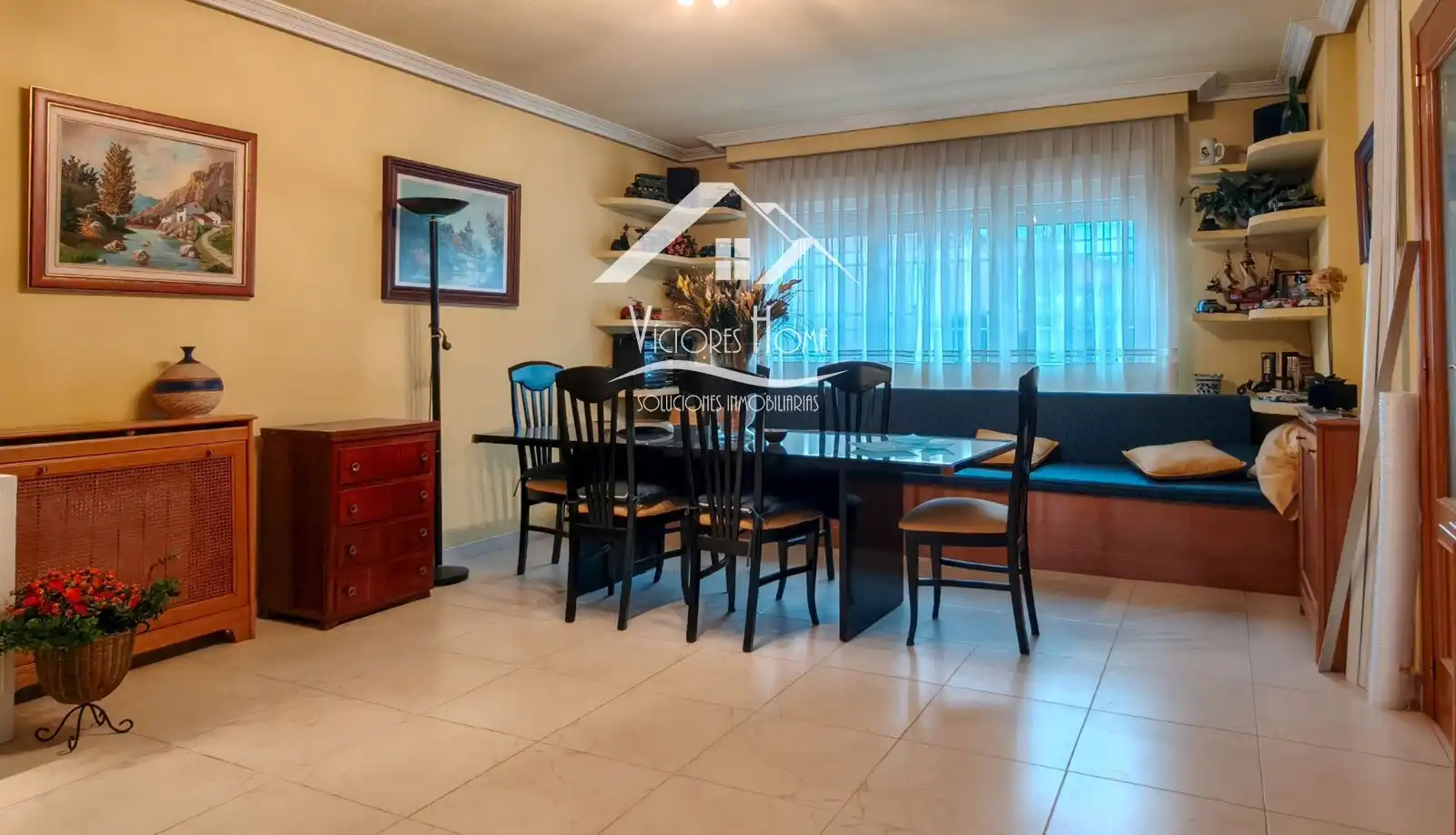 Esszimmer von Einfamilien-Reihenhaus zum Verkauf in San Agustín del Guadalix mit Klimaanlage, Heizung und Parkett