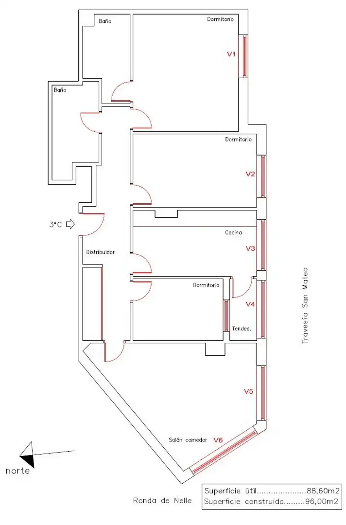 Flat for rent in A Coruña Capital   with Heating and Furnished
