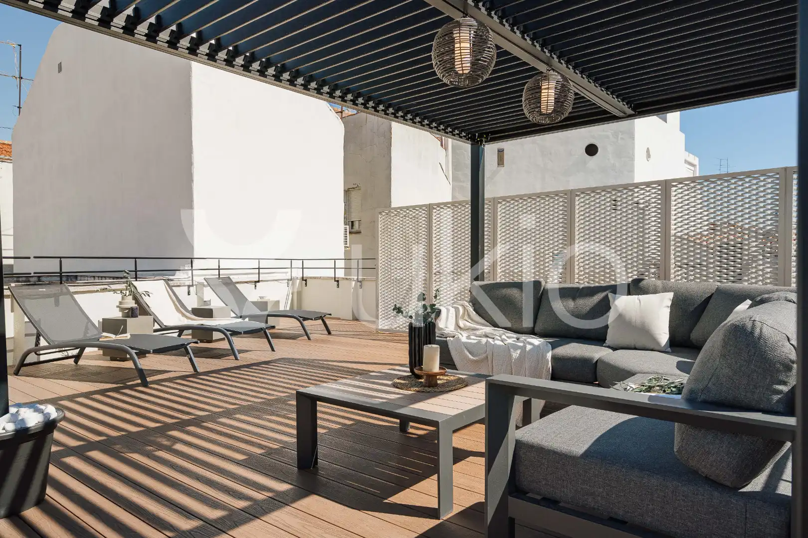 Terrasse von Wohnungen zur Miete in Madrid mit Klimaanlage, Heizung und Möbliert