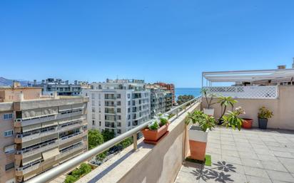 Außenansicht von Dachboden zum verkauf in Málaga Capital mit Klimaanlage, Terrasse und Balkon