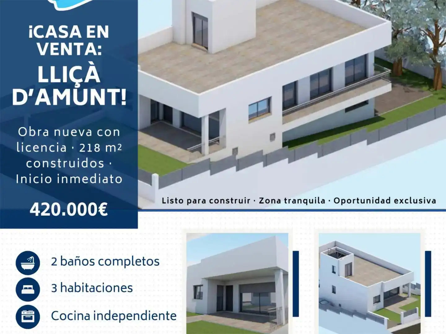 Vista exterior de Casa o xalet en venda en Lliçà d'Amunt, Barcelona