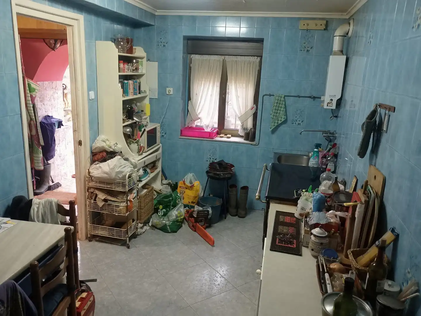 Küche von Einfamilien-Reihenhaus zum Verkauf in Langreo mit Heizung, Parkett und Terrasse