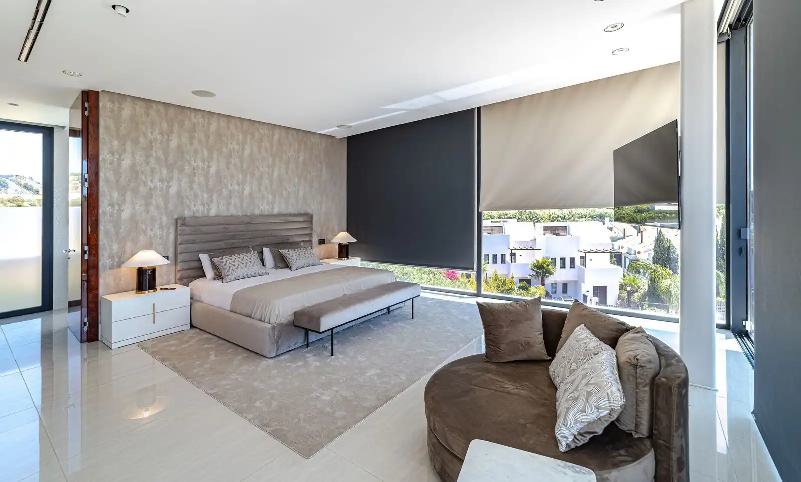 Schlafzimmer von Haus oder Chalet zur Miete in Marbella mit Klimaanlage, Privatgarten und Terrasse