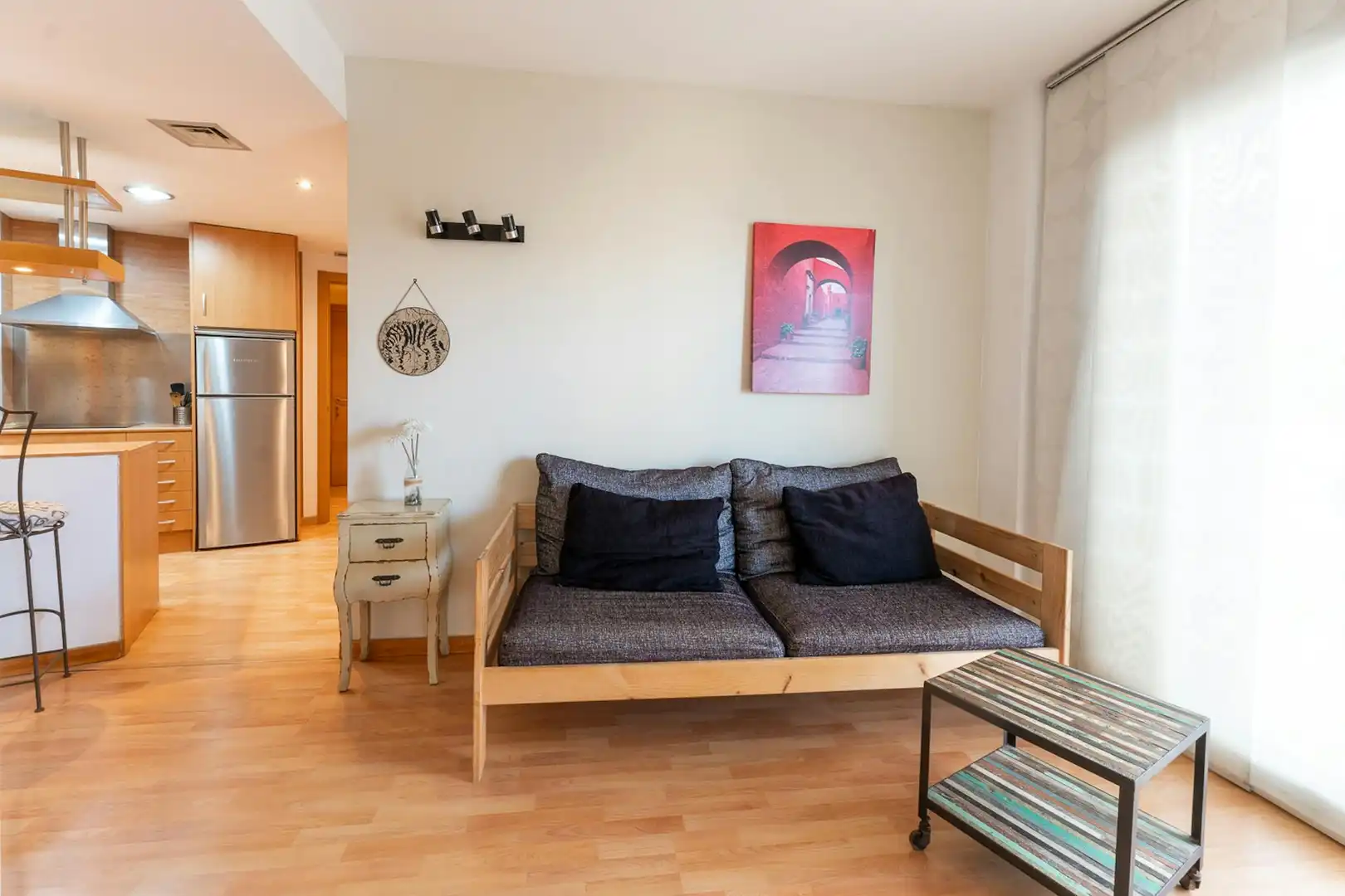 Wohnzimmer von Wohnung zur Miete in Barcelona mit Klimaanlage, Heizung und Möbliert