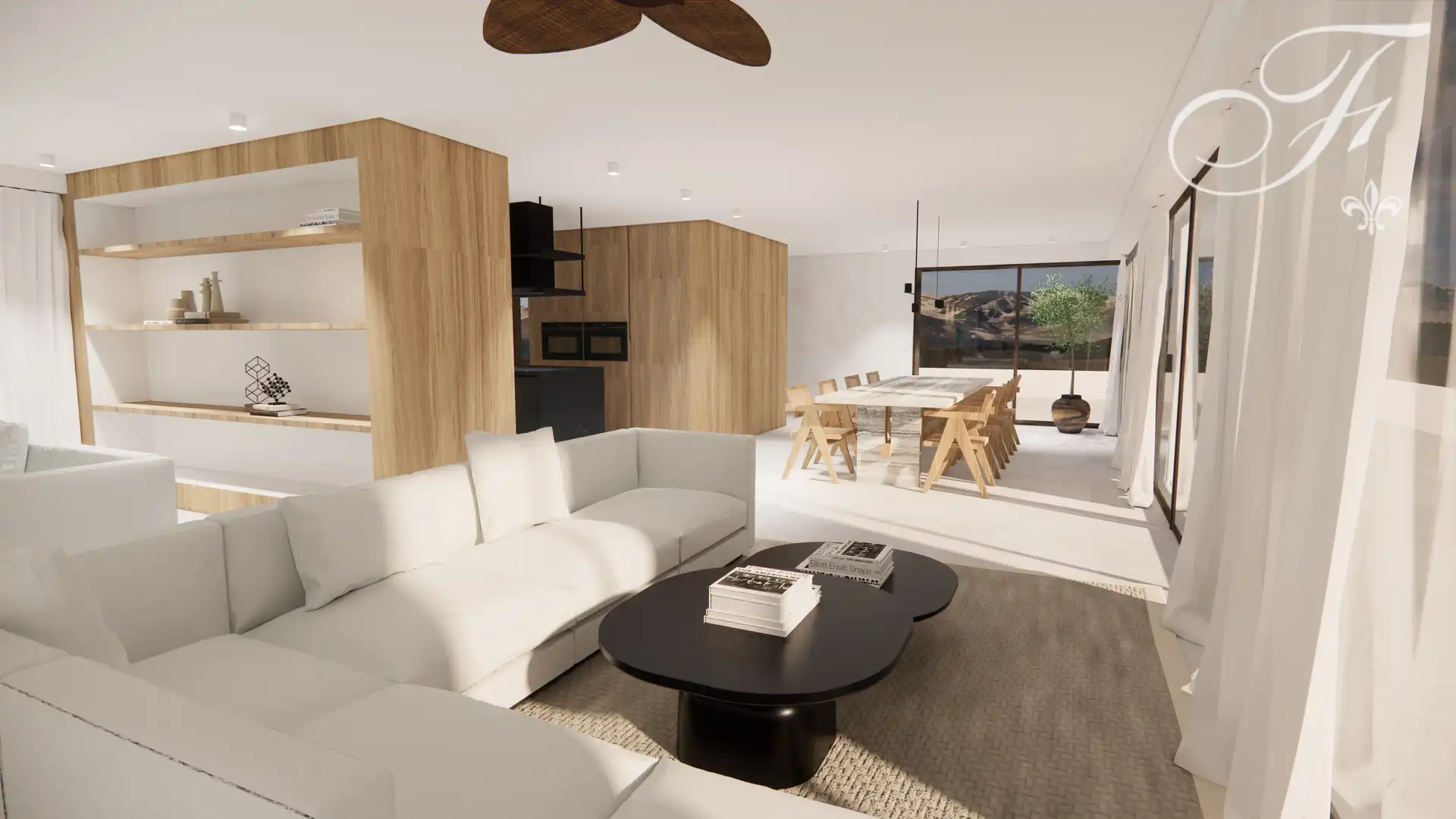 Sala de estar de Casa o chalet de alquiler en Sant Antoni de Portmany con Aire acondicionado, Jardín privado y Terraza