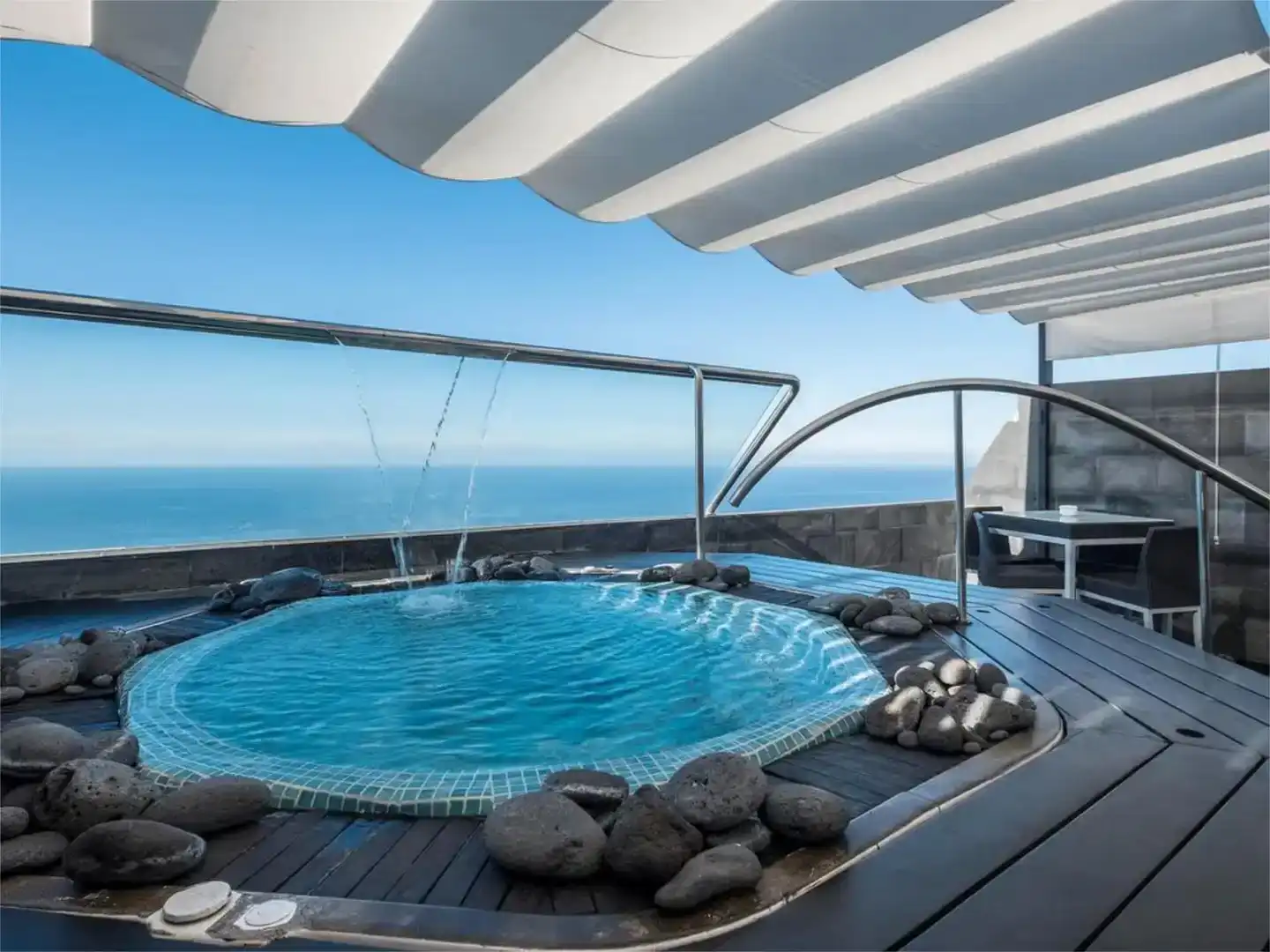 Terrasse von Wohnungen zur Miete in Santa Úrsula mit Klimaanlage, Schwimmbad und Möbliert
