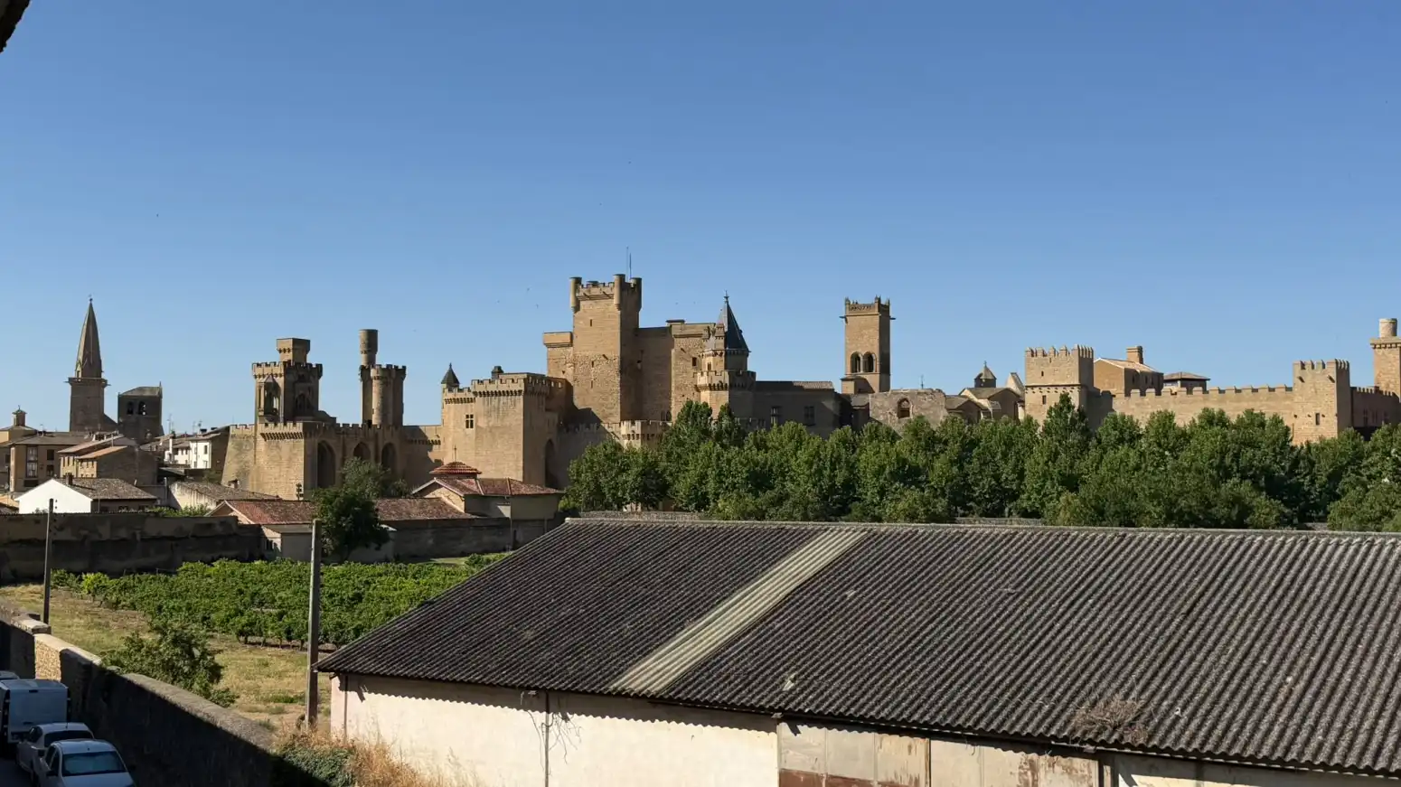 Vista exterior de Casa adosada de lloguer en Olite / Erriberri amb Calefacció, Jardí privat i Parquet