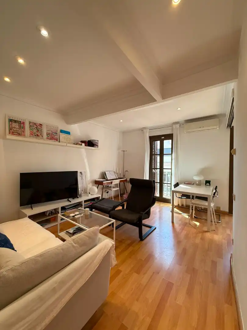 Sala d'estar de Pis en venda en Barcelona amb Calefacció, Forn i Balcó