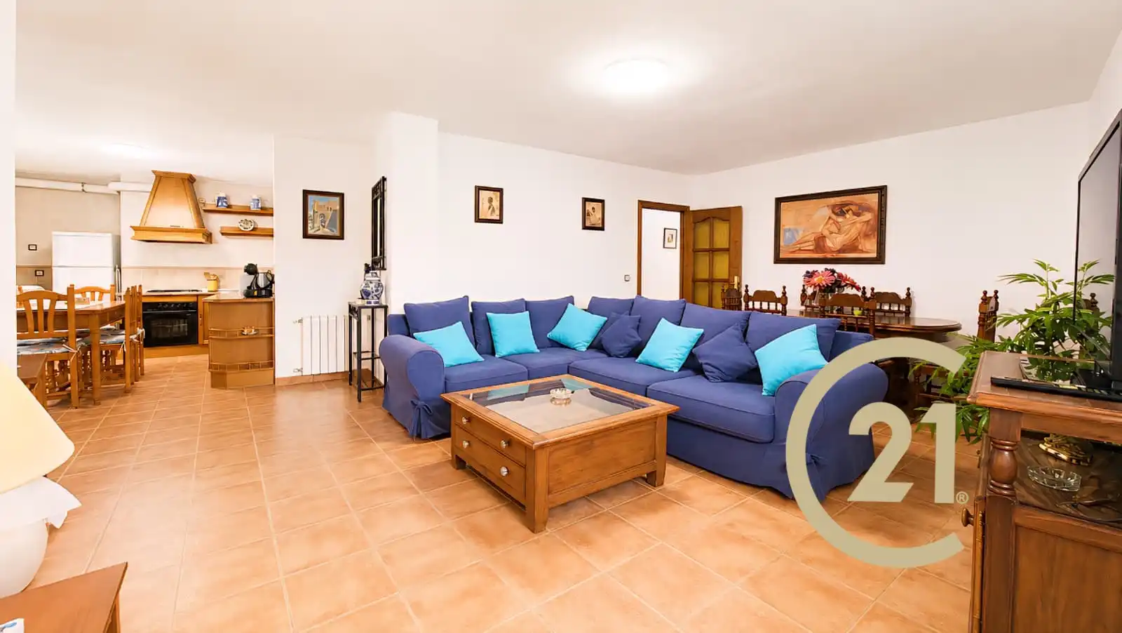 Wohnzimmer von Einfamilien-Reihenhaus zum Verkauf in Cartajima mit Heizung, Terrasse und Abstellraum