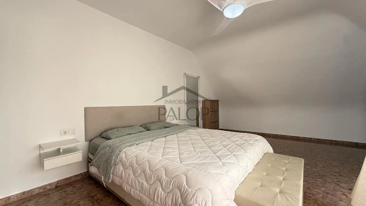 Schlafzimmer von Maisonette zum Verkauf in La Pobla Llarga mit Klimaanlage und Terrasse