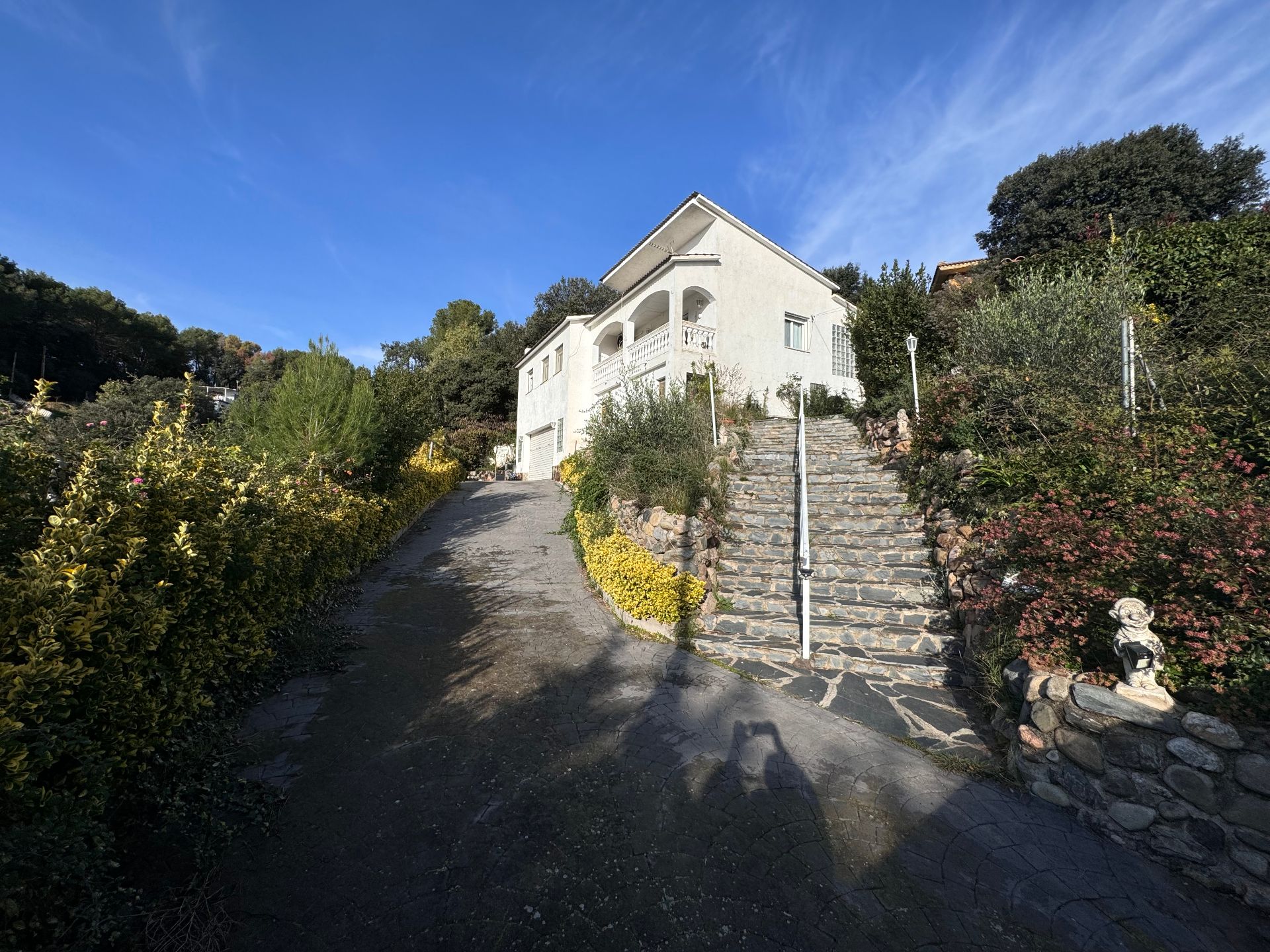 Exterior view of House or chalet for sale in Cànoves I Samalús  with Air Conditioner, Heating and Private garden