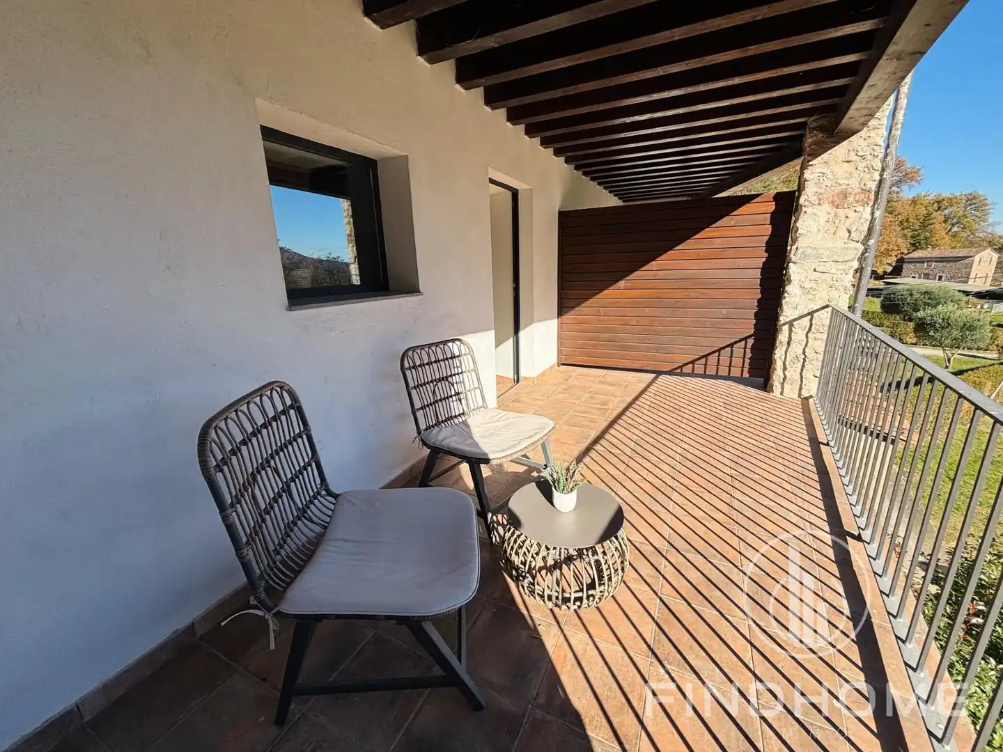 Terrace of Country homes for sale in Les Preses  with Air Conditioner, Private garden and Terrace