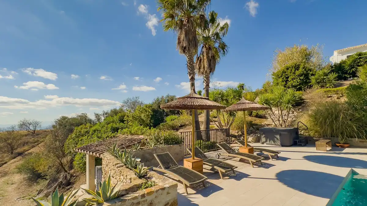 Terrassa de Finca rústica en venda en Villanueva de la Concepción amb Aire condicionat, Jardí privat i Terrassa
