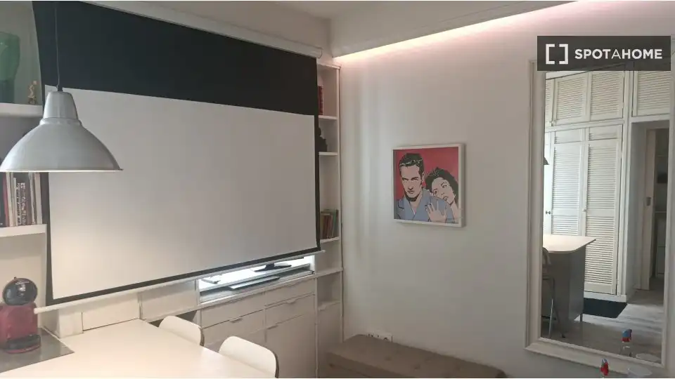 Sala de estar de Piso de alquiler en Madrid con Aire acondicionado, Calefacción y Amueblado