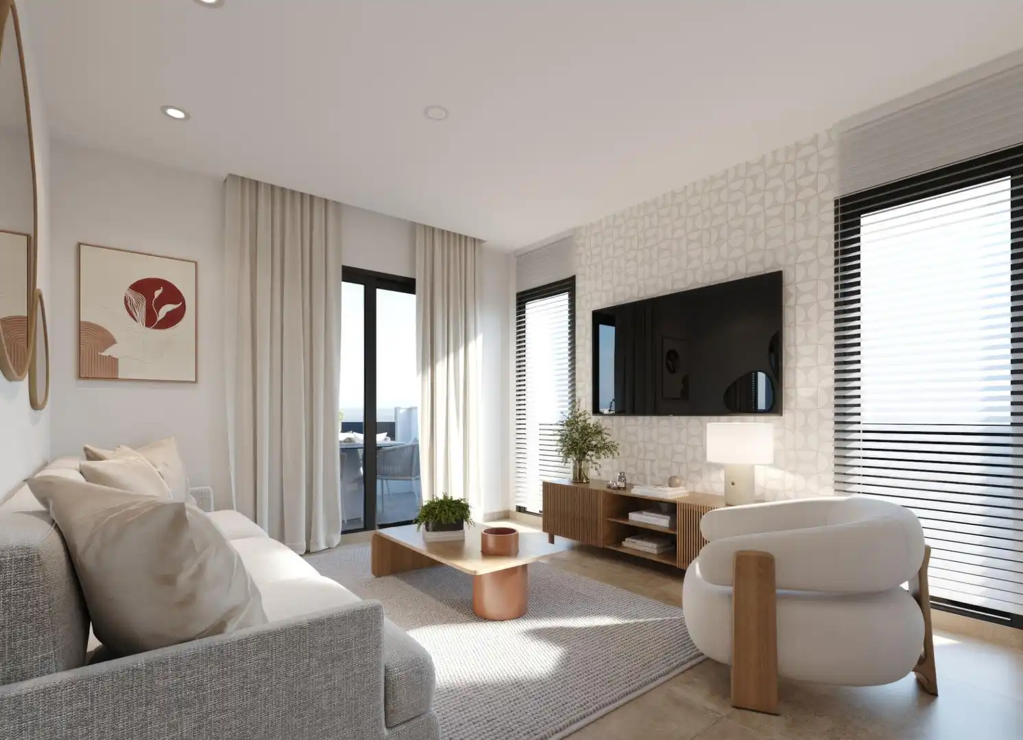 Sala de estar de Apartamento en venta en Torre-Pacheco con Aire acondicionado, Terraza y Trastero