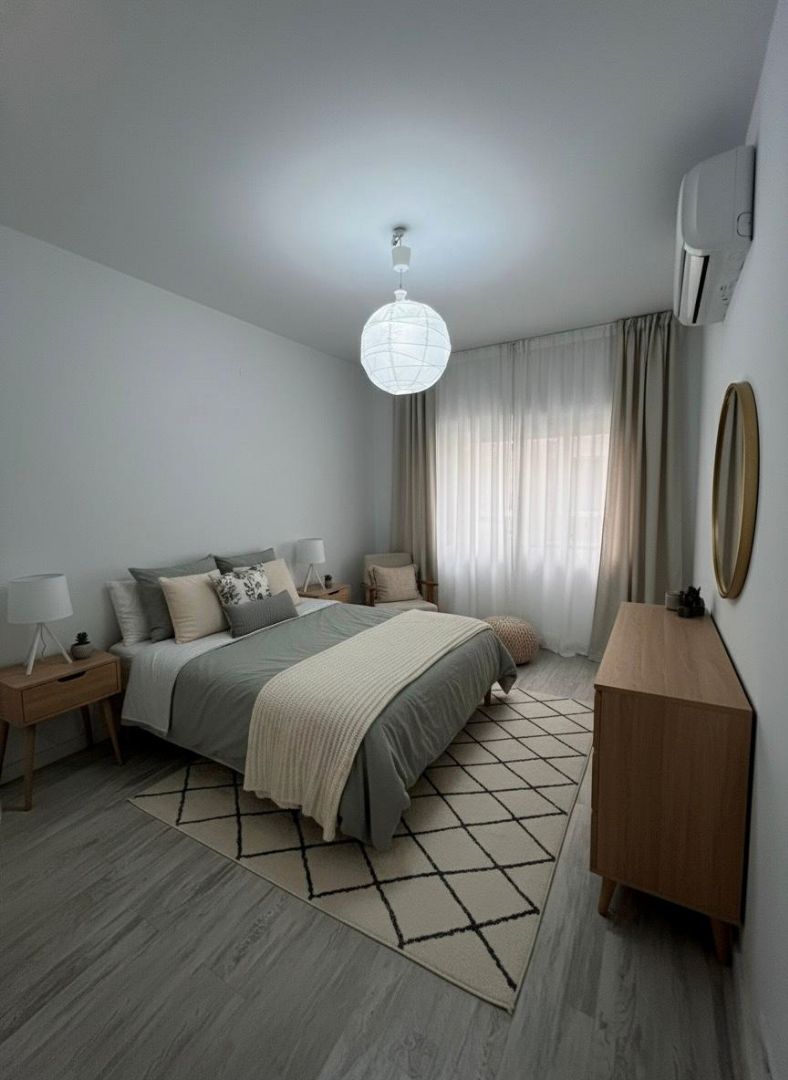Bedroom of Flat to rent in  Madrid Capital  with Air Conditioner, Heating and Parquet flooring