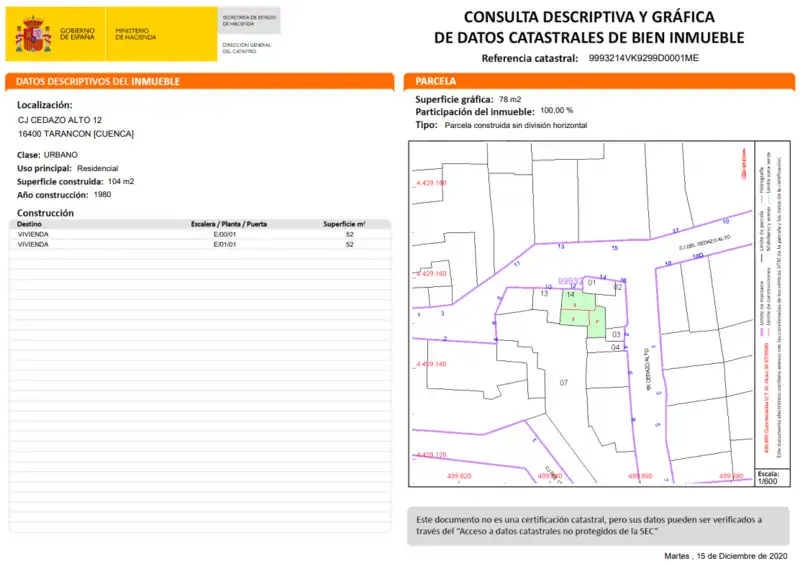 Residencial en venta en Cedazo Alto, Tarancón