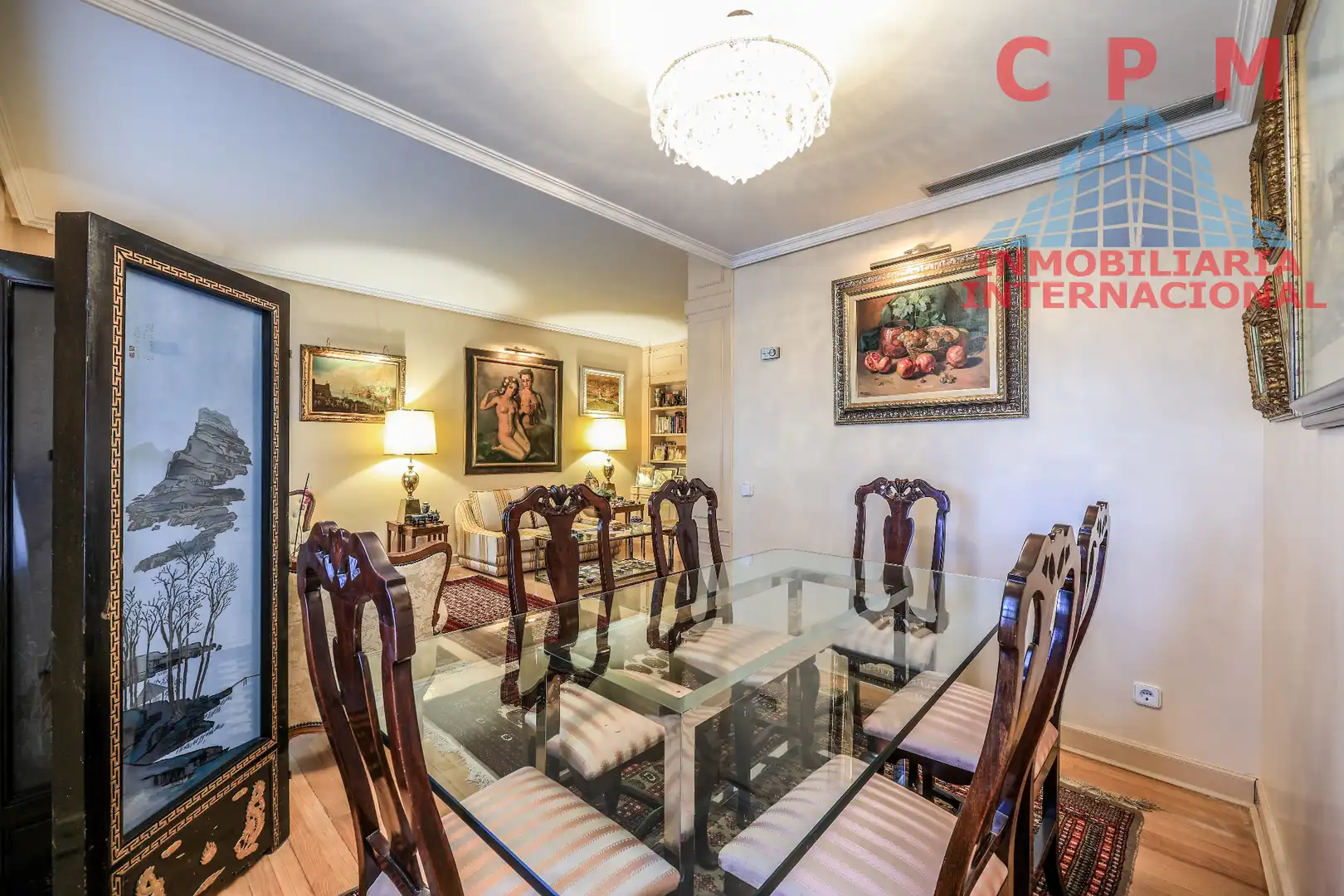 Esszimmer von Wohnung zur Miete in Madrid mit Klimaanlage, Heizung und Parkett