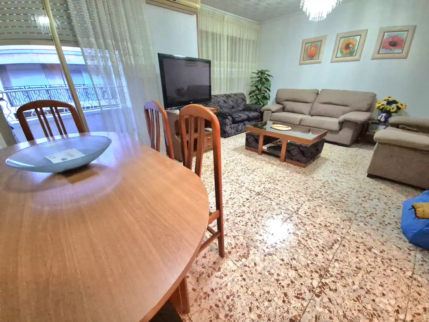 Wohnzimmer von Wohnung zur Miete in Elche / Elx mit Terrasse, Möbliert und Ofen