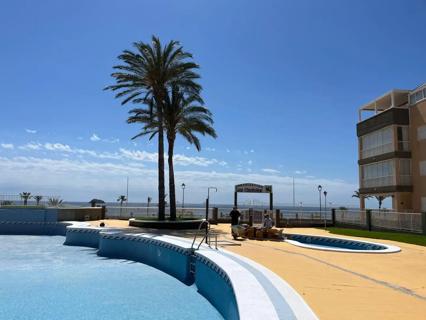 Schwimmbecken von Wohnung zum Verkauf in Pulpí mit Klimaanlage, Privatgarten und Terrasse