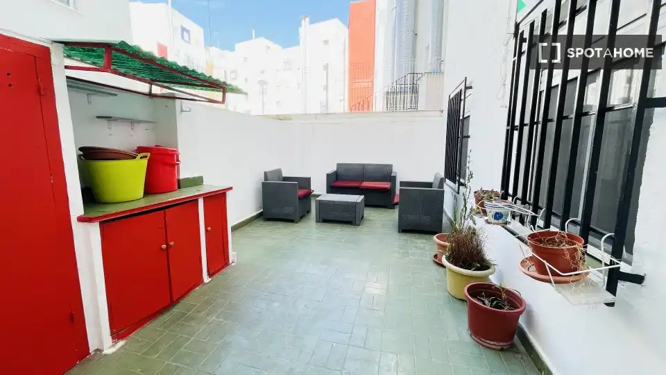Terrace of Flat for rent in Valencia  with Air Conditioner, Heating and Furnished