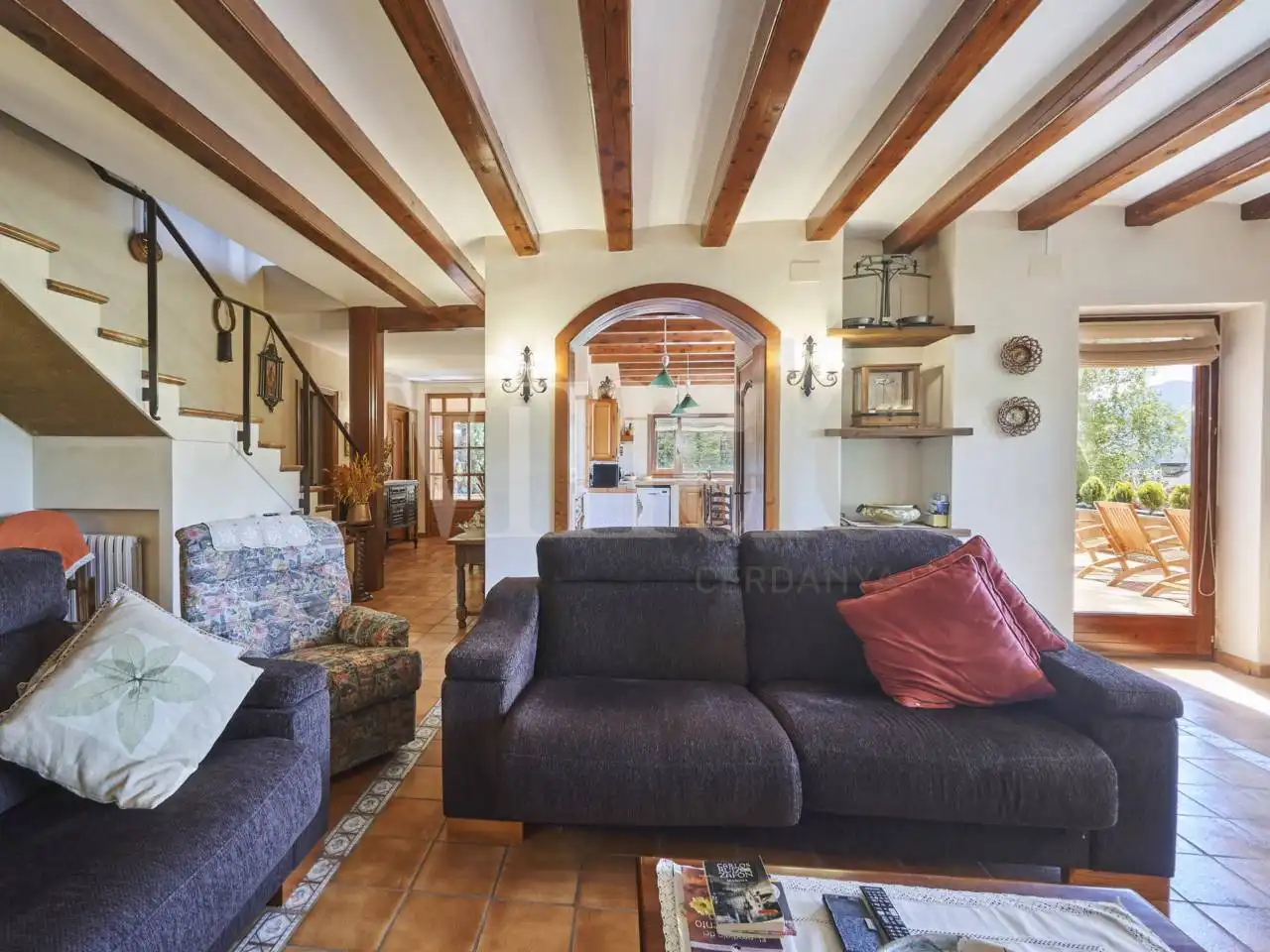 Sala d'estar de Casa o xalet en venda en Prullans amb Calefacció, Jardí privat i Terrassa